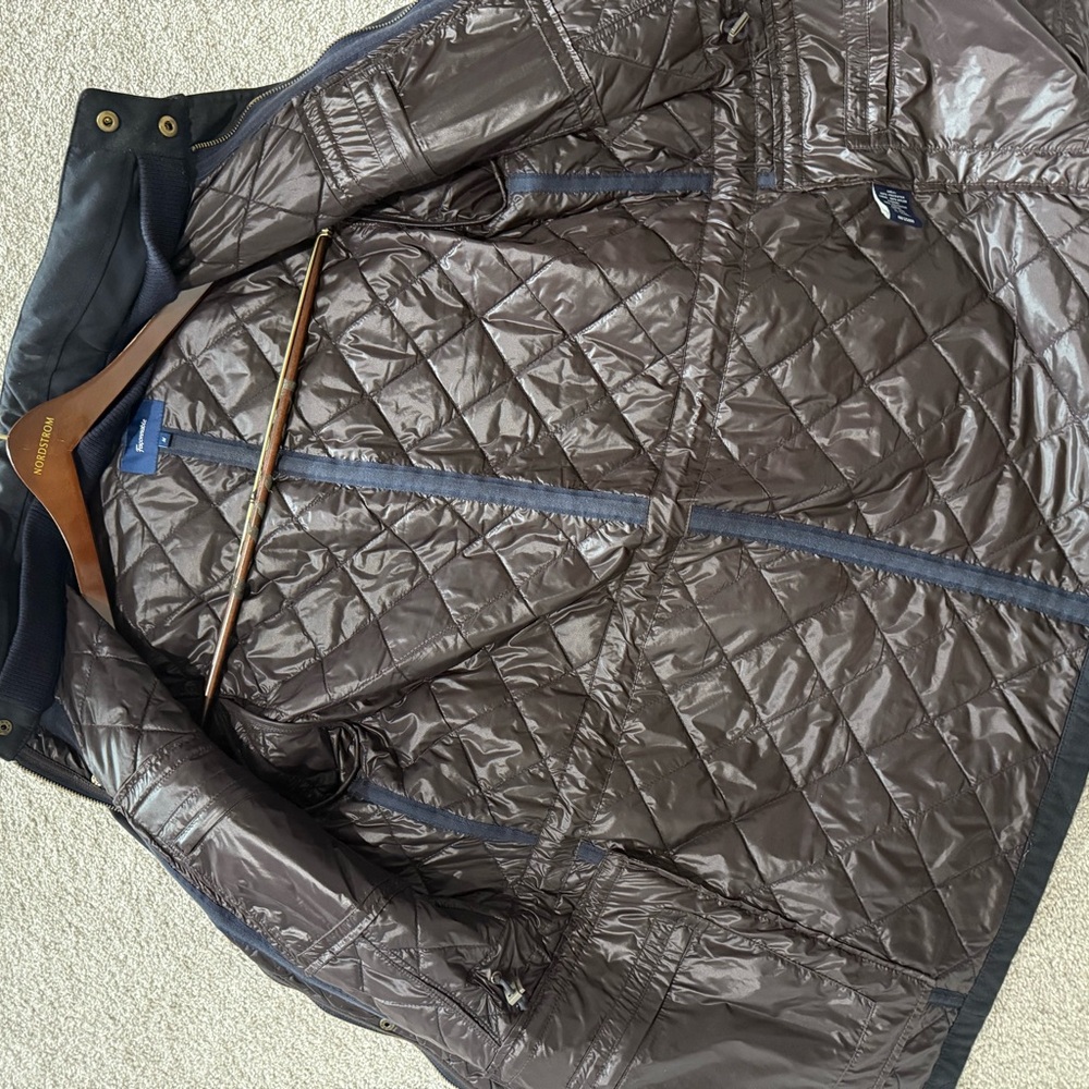 Faconnable Navy Quilted Jacket - image 3